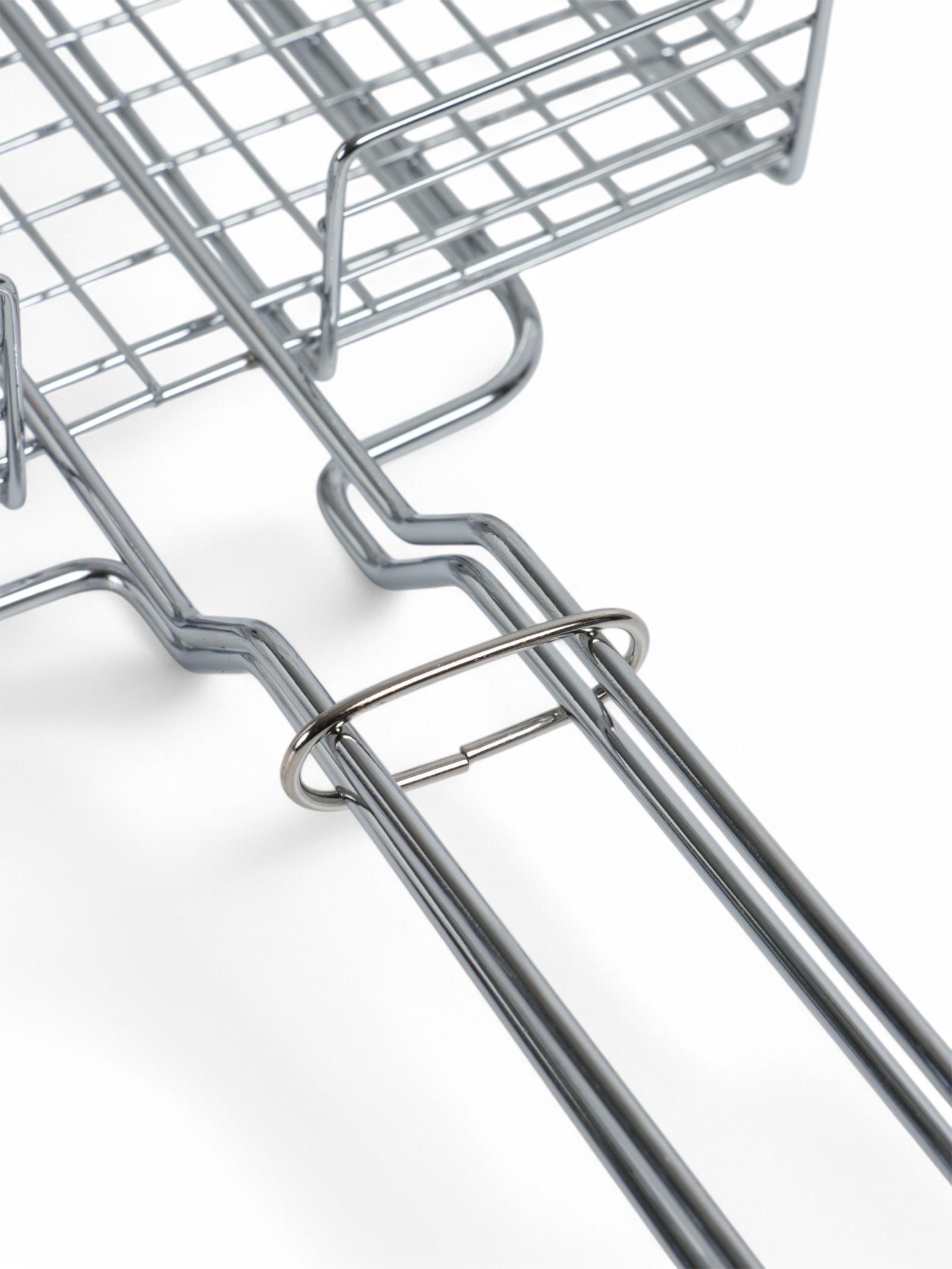 Решетка гриль, хромированная сталь, 57×22×22 см, глубина 5 см