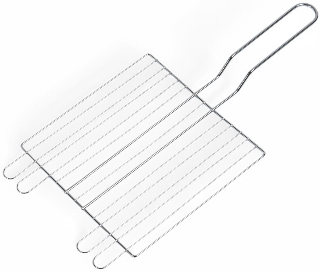 Решетка гриль, хромированная сталь, 57×22×22 см, глубина 5 см