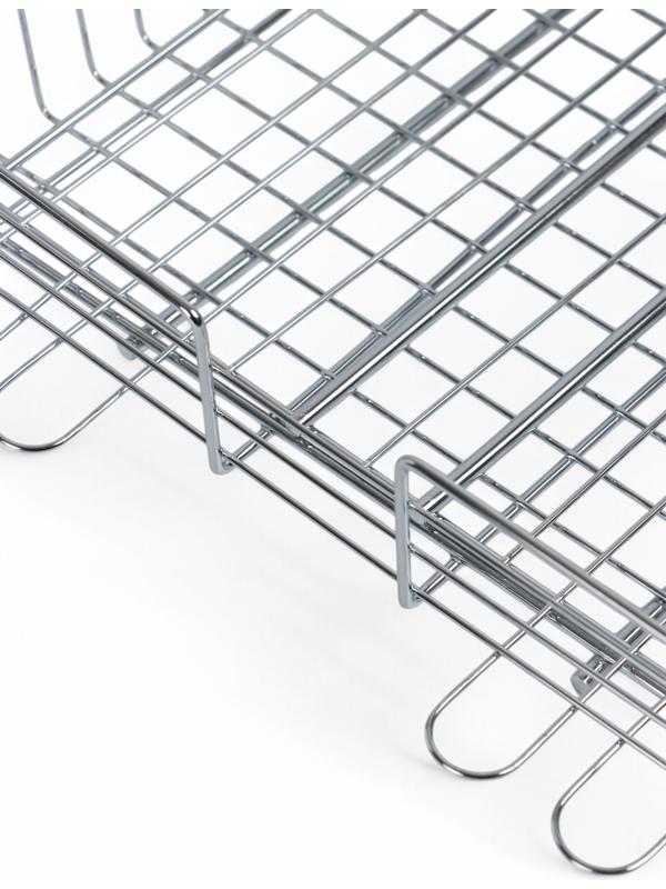 Решетка гриль, хромированная сталь, 57×22×22 см, глубина 5 см