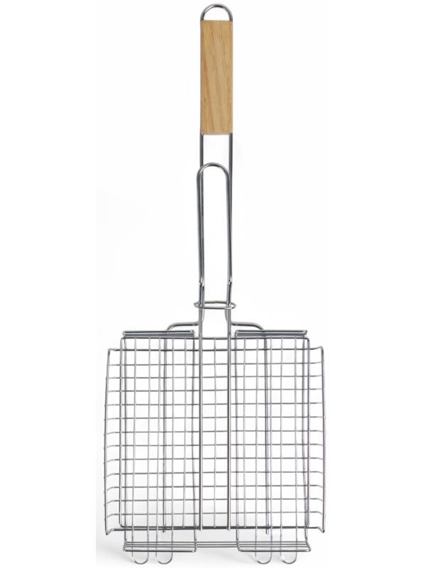 Решетка гриль, хромированная сталь, 57×22×22 см, глубина 5 см