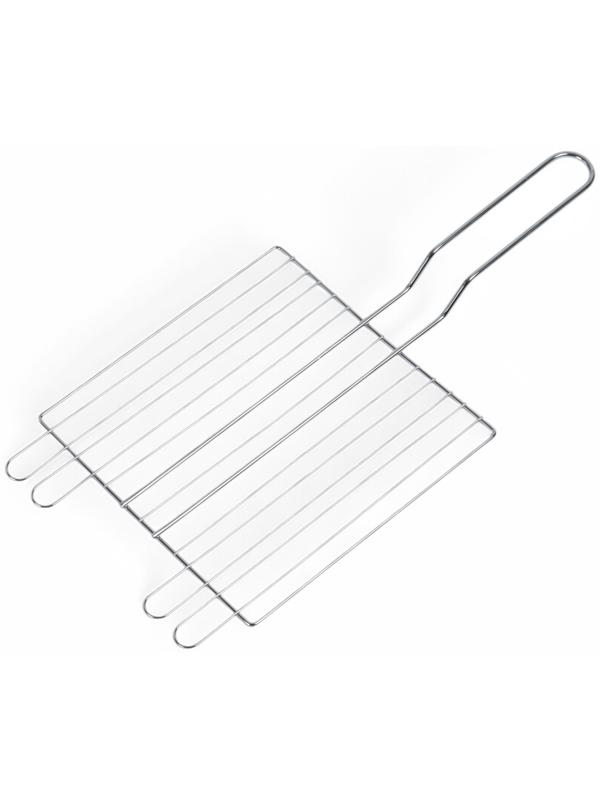 Решетка гриль, хромированная сталь, 57×22×22 см, глубина 5 см