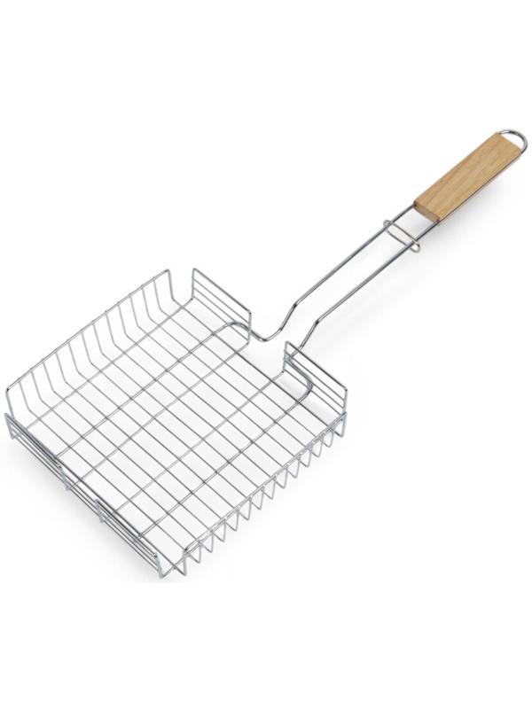 Решетка гриль, хромированная сталь, 57×22×22 см, глубина 5 см