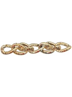 Фурнитура для одежды пластик под метал «Цепь» 11.5×1.5 см, 2 шт., золотая