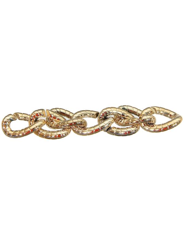 Фурнитура для одежды пластик под метал «Цепь» 11.5×1.5 см, 2 шт., золотая