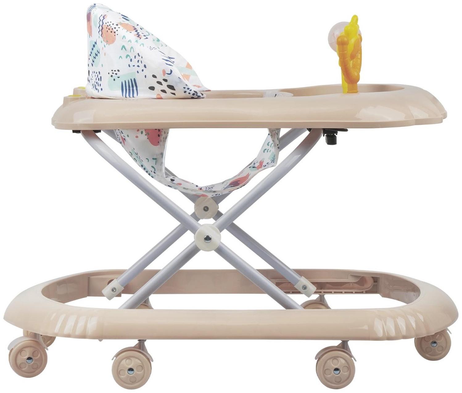 Ходунки «Верный друг», 7 колес, музыкальные игрушки, бежевый