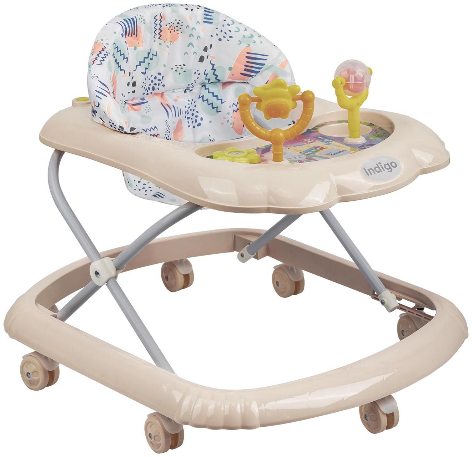 Ходунки «Верный друг», 7 колес, музыкальные игрушки, бежевый