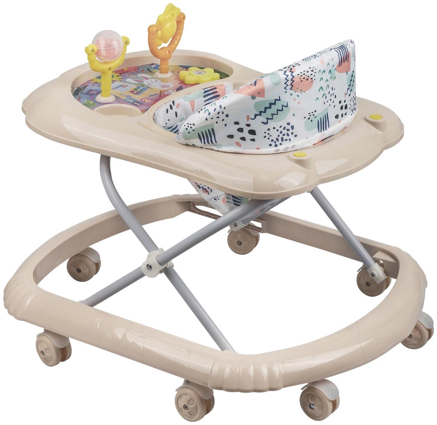 Ходунки «Верный друг», 7 колес, музыкальные игрушки, бежевый