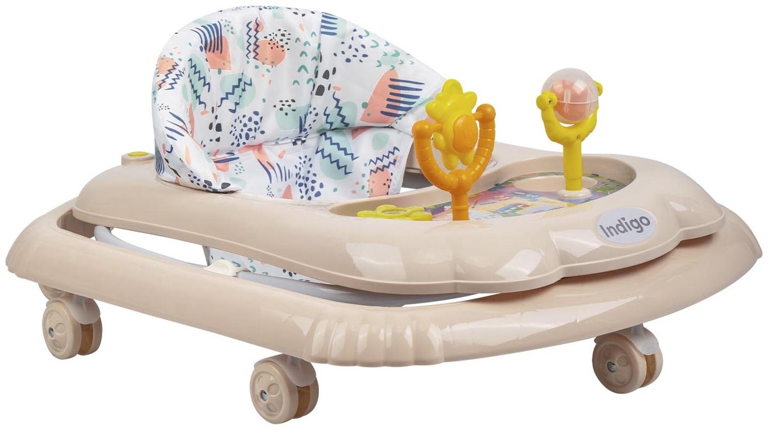 Ходунки «Верный друг», 7 колес, музыкальные игрушки, бежевый