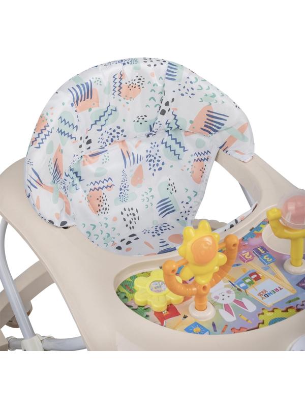 Ходунки «Верный друг», 7 колес, музыкальные игрушки, бежевый