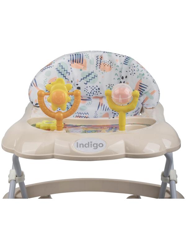 Ходунки «Верный друг», 7 колес, музыкальные игрушки, бежевый