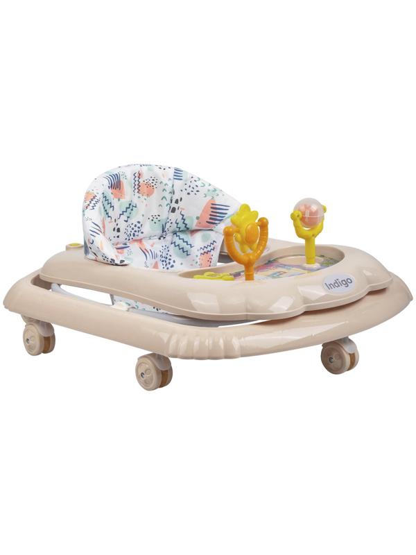 Ходунки «Верный друг», 7 колес, музыкальные игрушки, бежевый