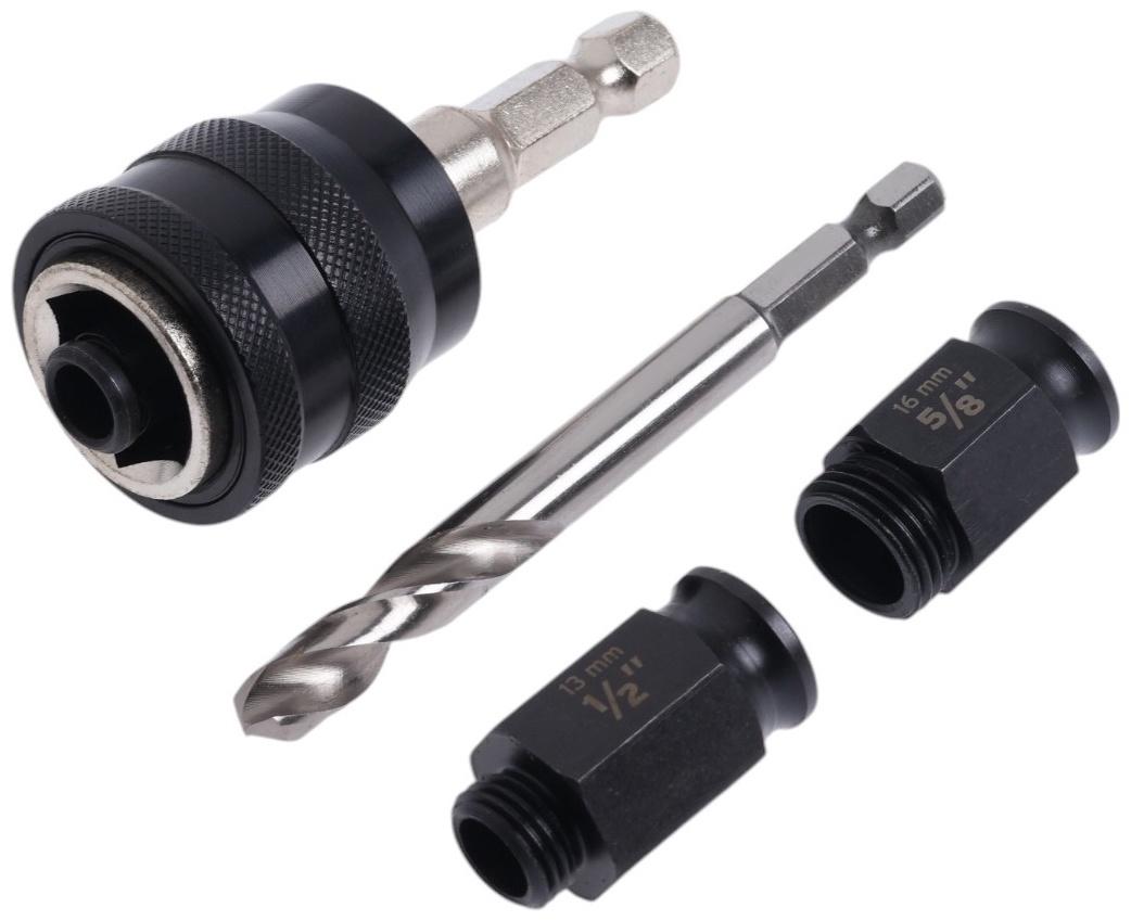 Адаптер для коронок биметаллических ТУНДРА, быстросъемный, шестигранный хвостовик, М14/М16