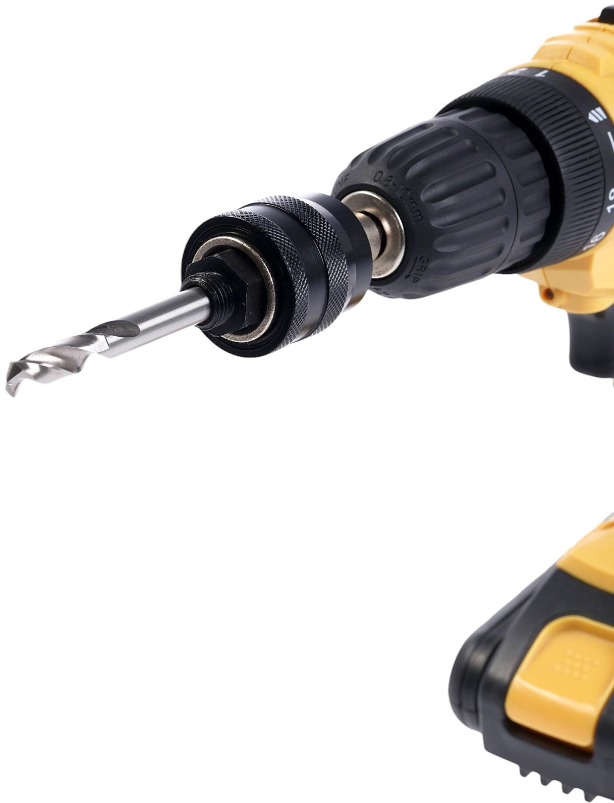 Адаптер для коронок биметаллических ТУНДРА, быстросъемный, шестигранный хвостовик, М14/М16