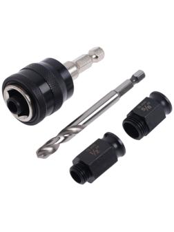 Адаптер для коронок биметаллических ТУНДРА, быстросъемный, шестигранный хвостовик, М14/М16