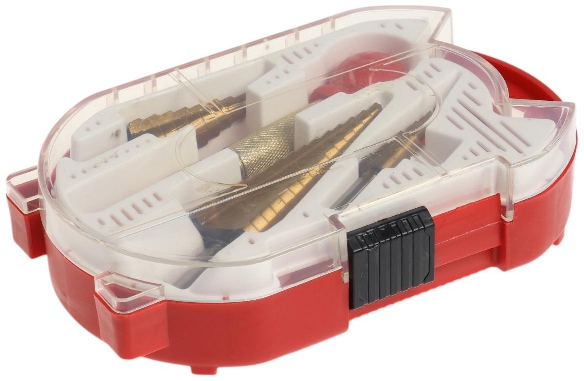 Набор сверл ступенчатых с кернером ТУНДРА, HSS, трехгранный хвостовик, 4-12, 4-20, 4-32 мм