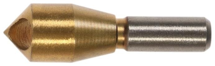 Сверло для снятия заусенцев с зенковкой ТУНДРА, d=14 мм, по дереву, пластику, цвет. металлам