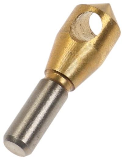 Сверло для снятия заусенцев с зенковкой ТУНДРА, d=14 мм, по дереву, пластику, цвет. металлам