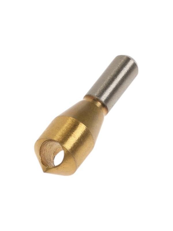 Сверло для снятия заусенцев с зенковкой ТУНДРА, d=14 мм, по дереву, пластику, цвет. металлам