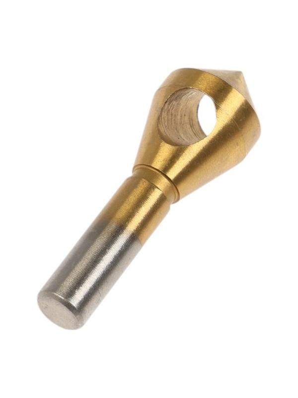 Сверло для снятия заусенцев с зенковкой ТУНДРА, d=21 мм, по дереву, пластику, цвет. металлам