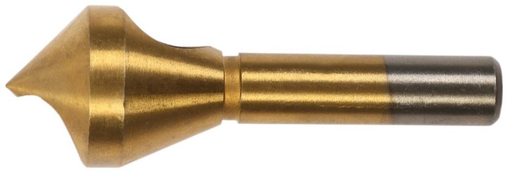 Сверло для снятия заусенцев с зенковкой ТУНДРА, d=28 мм, по дереву, пластику, цвет. металлам