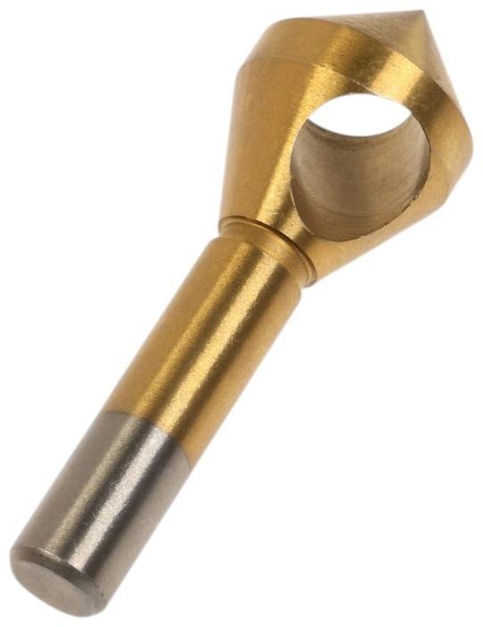 Сверло для снятия заусенцев с зенковкой ТУНДРА, d=28 мм, по дереву, пластику, цвет. металлам