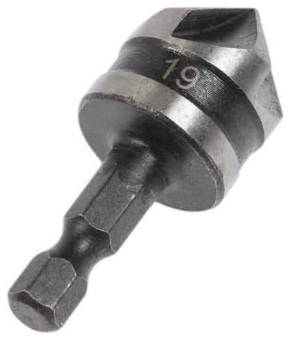 Зенкер конусный ТУНДРА, d=19 мм, по дереву, пластику, цветным металлам