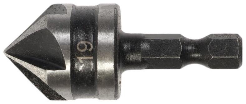 Зенкер конусный ТУНДРА, d=19 мм, по дереву, пластику, цветным металлам