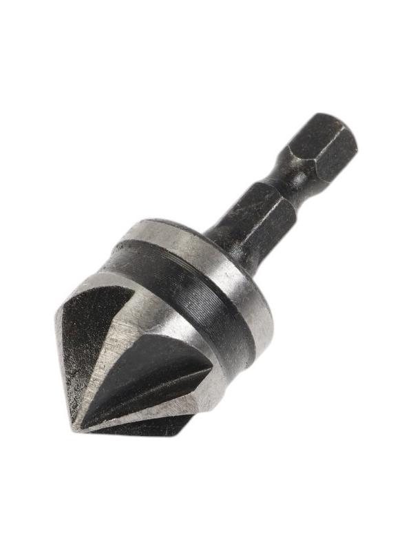 Зенкер конусный ТУНДРА, d=19 мм, по дереву, пластику, цветным металлам