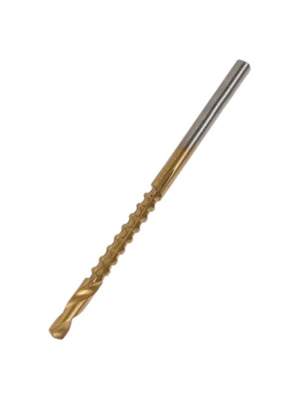 Сверло фрезерное универсальное ТУНДРА, HSS, TiN, цилиндрический хвостовик, 3×60 мм