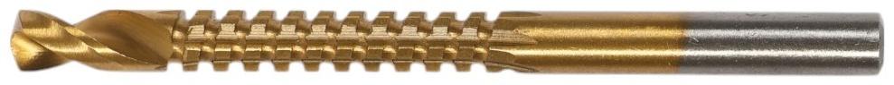 Сверло фрезерное универсальное ТУНДРА, HSS, TiN, цилиндрический хвостовик, 6.5×85 мм