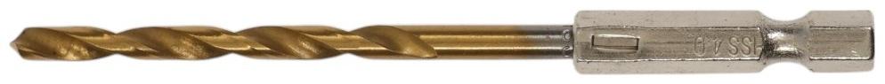 Сверло по металлу ТУНДРА, HSS-Co, шестигранный хвостовик, 4×94 мм