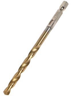 Сверло по металлу ТУНДРА, HSS-Co, шестигранный хвостовик, 6×112 мм