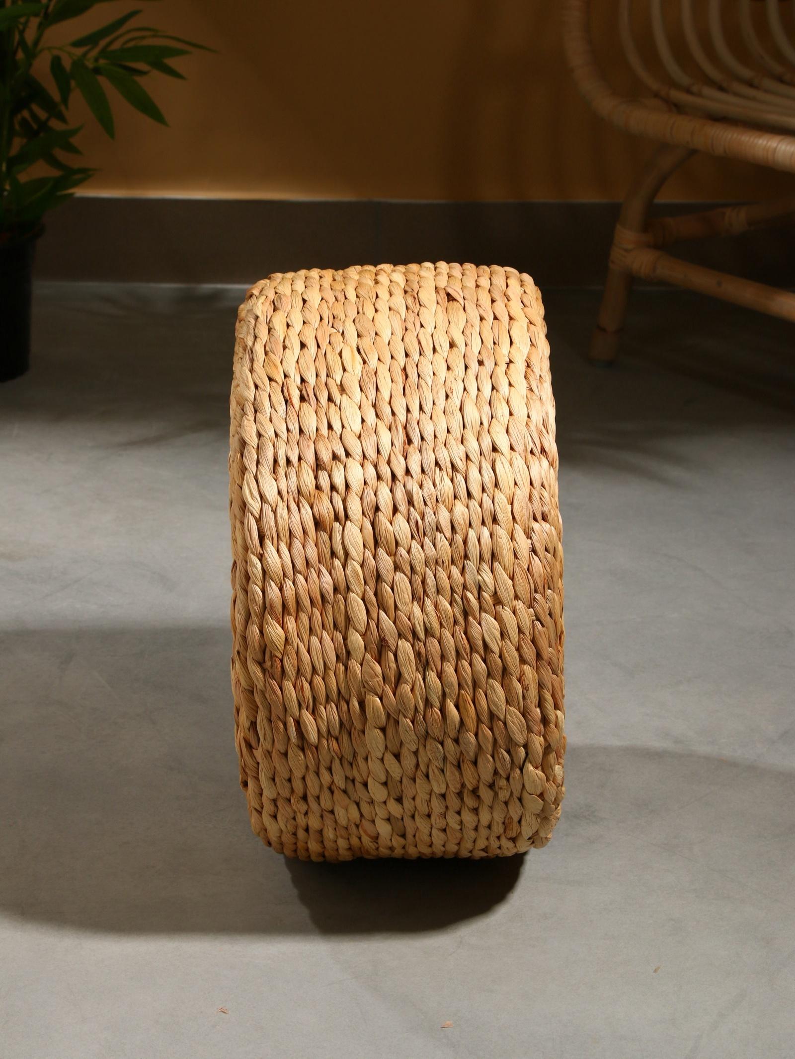 Пуфик 40х40х20 см, водный гиацинт