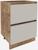 Шкаф напольный «Ника», с 2 ящиками, 600×477×816 мм, цвет бежевый софт МДФ/дуб вотан