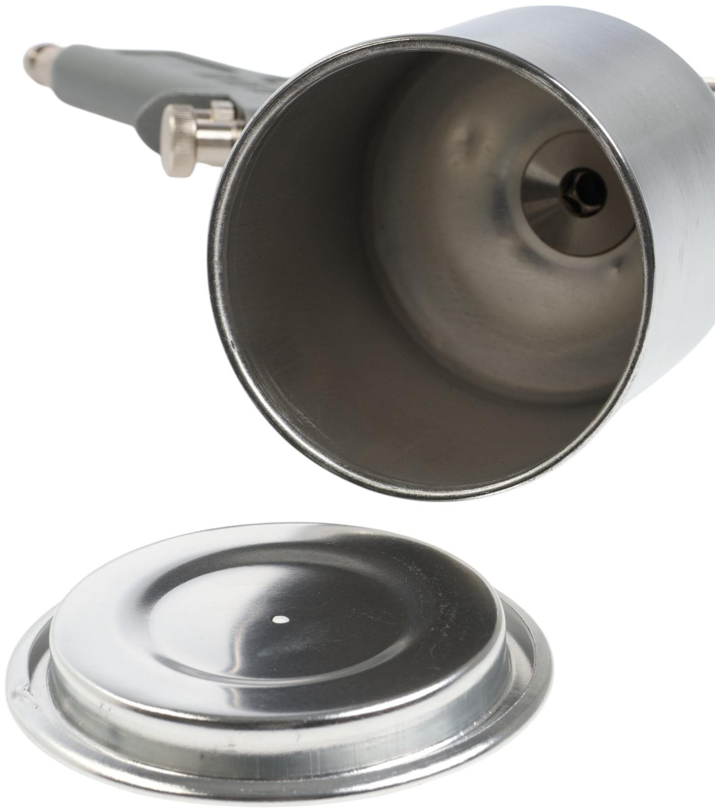 Краскораспылитель пневматический ТУНДРА, до 4 бар, сопло 1.5 мм, верхний бачок 0.6 л