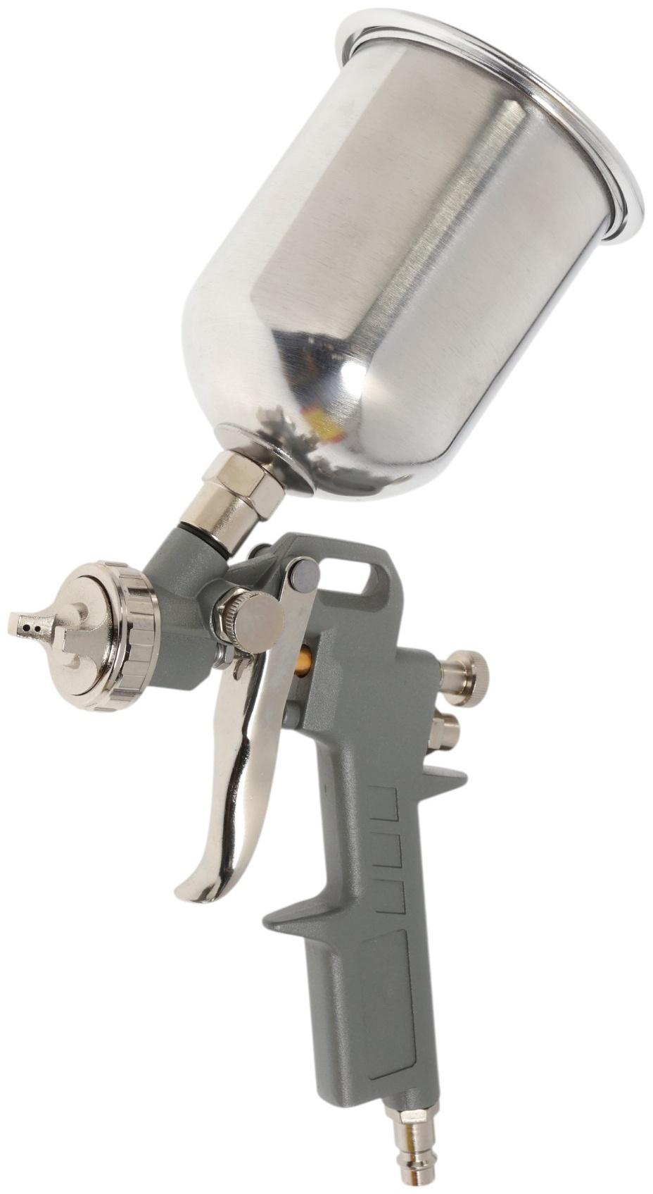 Краскораспылитель пневматический ТУНДРА, до 4 бар, сопло 1.5 мм, верхний бачок 0.6 л