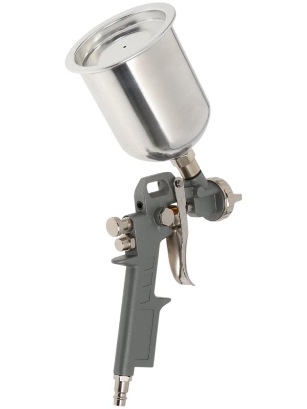 Краскораспылитель пневматический ТУНДРА, до 4 бар, сопло 1.5 мм, верхний бачок 0.6 л