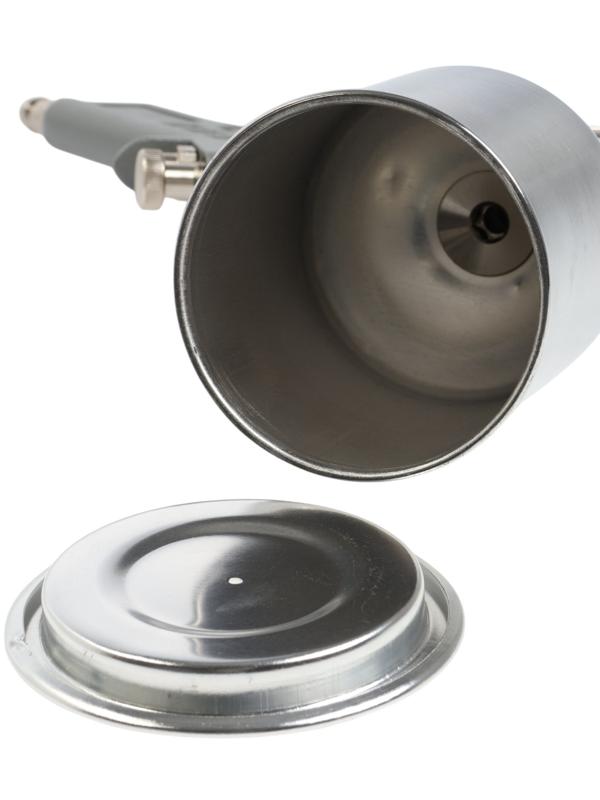 Краскораспылитель пневматический ТУНДРА, до 4 бар, сопло 1.5 мм, верхний бачок 0.6 л