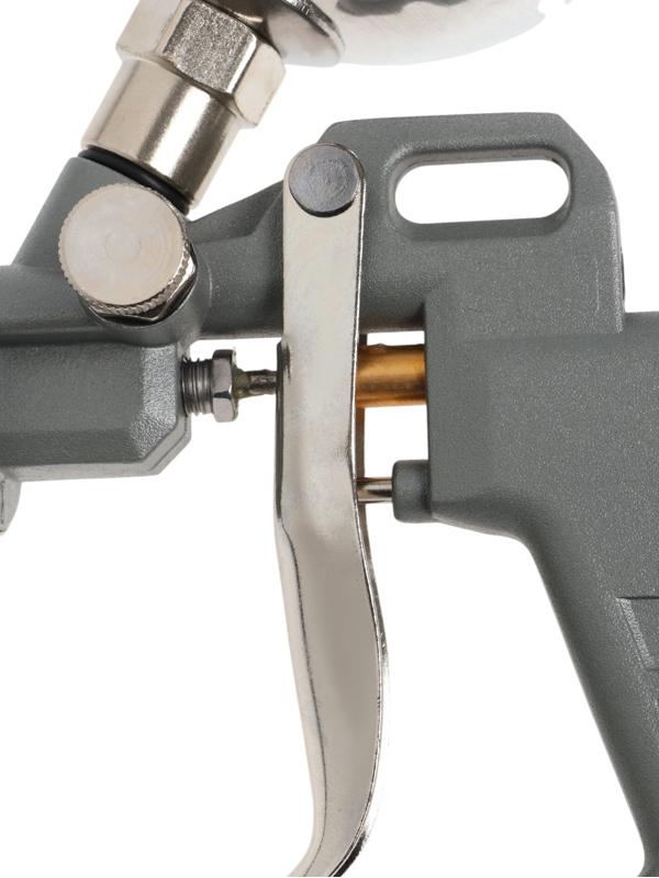 Краскораспылитель пневматический ТУНДРА, до 4 бар, сопло 1.5 мм, верхний бачок 0.6 л