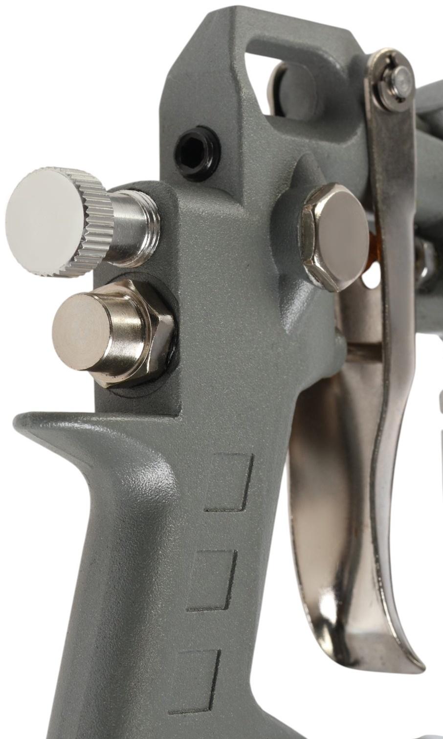 Краскораспылитель пневматический ТУНДРА, до 4 бар, сопло 1.5 мм, нижний бачок 0.75 л