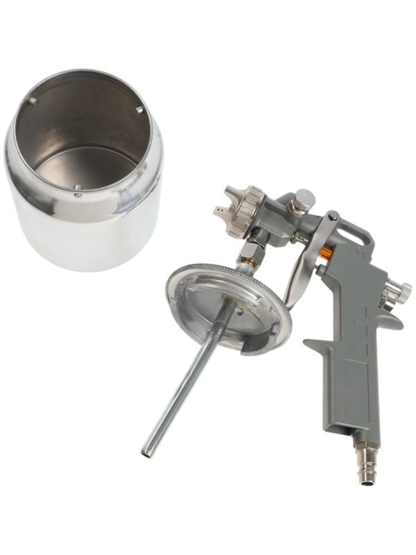 Краскораспылитель пневматический ТУНДРА, до 4 бар, сопло 1.5 мм, нижний бачок 0.75 л