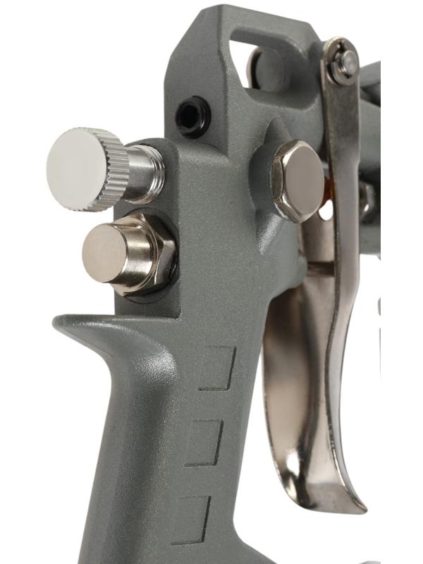 Краскораспылитель пневматический ТУНДРА, до 4 бар, сопло 1.5 мм, нижний бачок 0.75 л