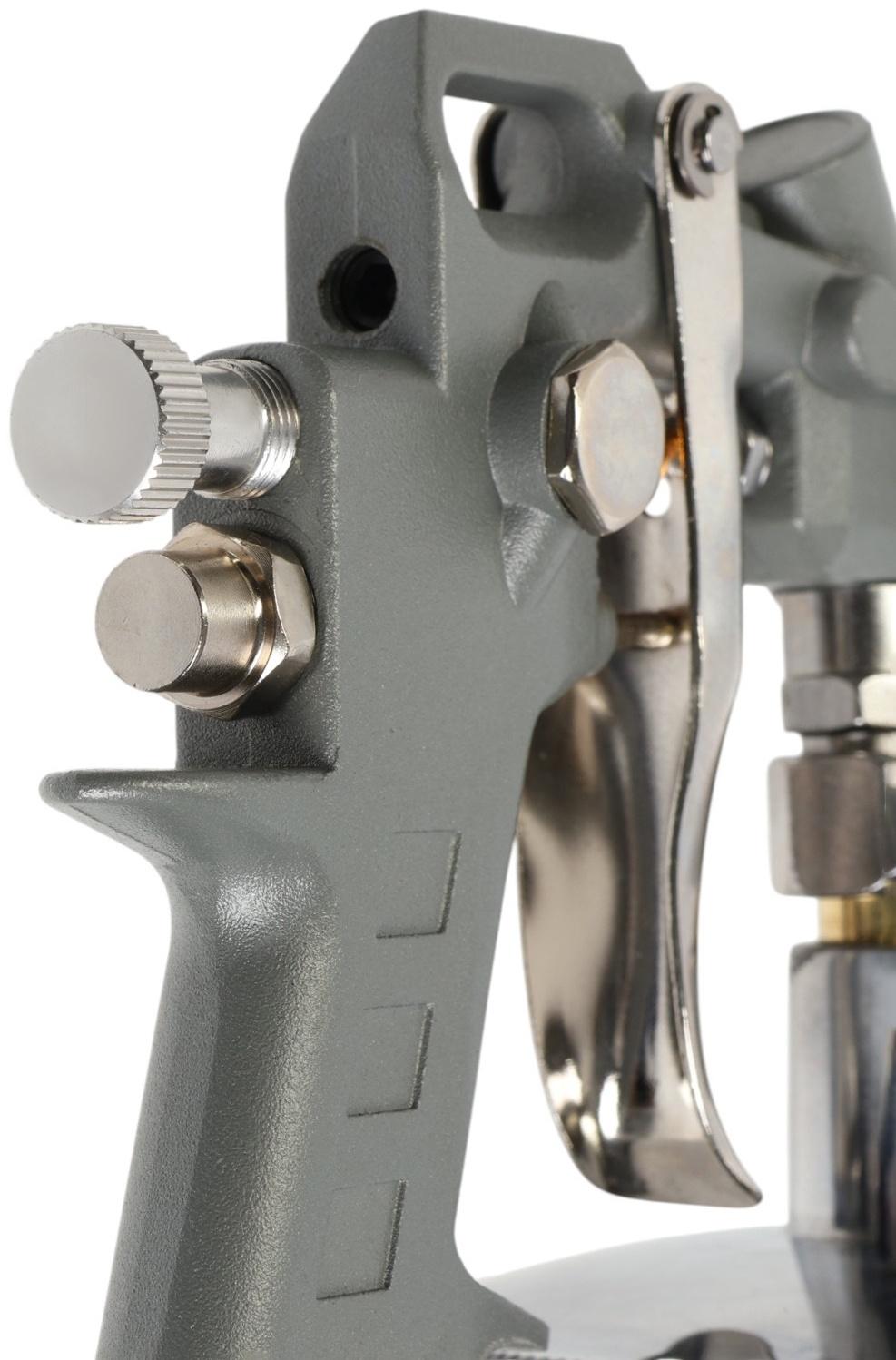 Краскораспылитель пневматический ТУНДРА, до 4 бар, сопло 1.5 мм, нижний бачок 1 л