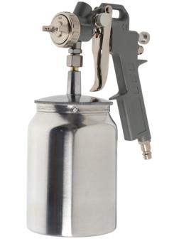 Краскораспылитель пневматический ТУНДРА, до 4 бар, сопло 1.5 мм, нижний бачок 1 л