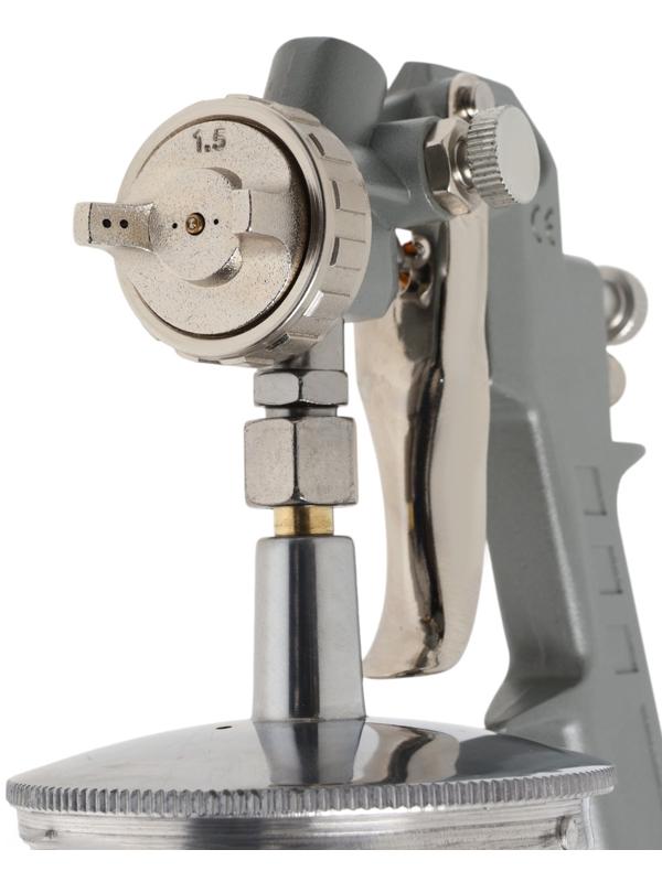 Краскораспылитель пневматический ТУНДРА, до 4 бар, сопло 1.5 мм, нижний бачок 1 л