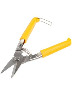 Ножницы по металлу ТУНДРА, авторазжим, пластиковые рукоятки, правый рез, 225 мм