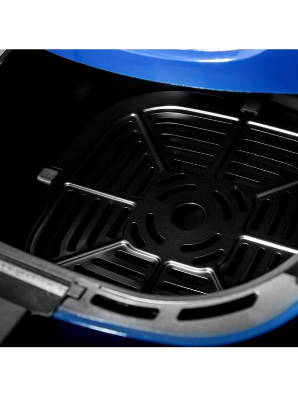 Аэрогриль BRAYER 2036BR, 5 литров, 1500 Вт, 7 программ, 200°С, LCD-дисплей, таймер, решётка, синий