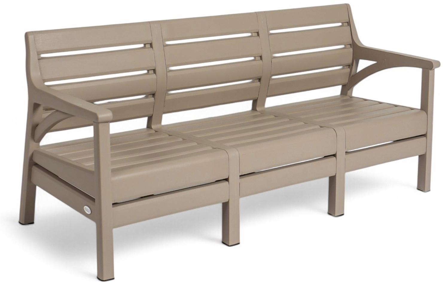 Набор садовой мебели «Евпатория»: 2 кресла 66×65×79 см, стол 79×55×38 см, диван 190×65×79 см, бежевый