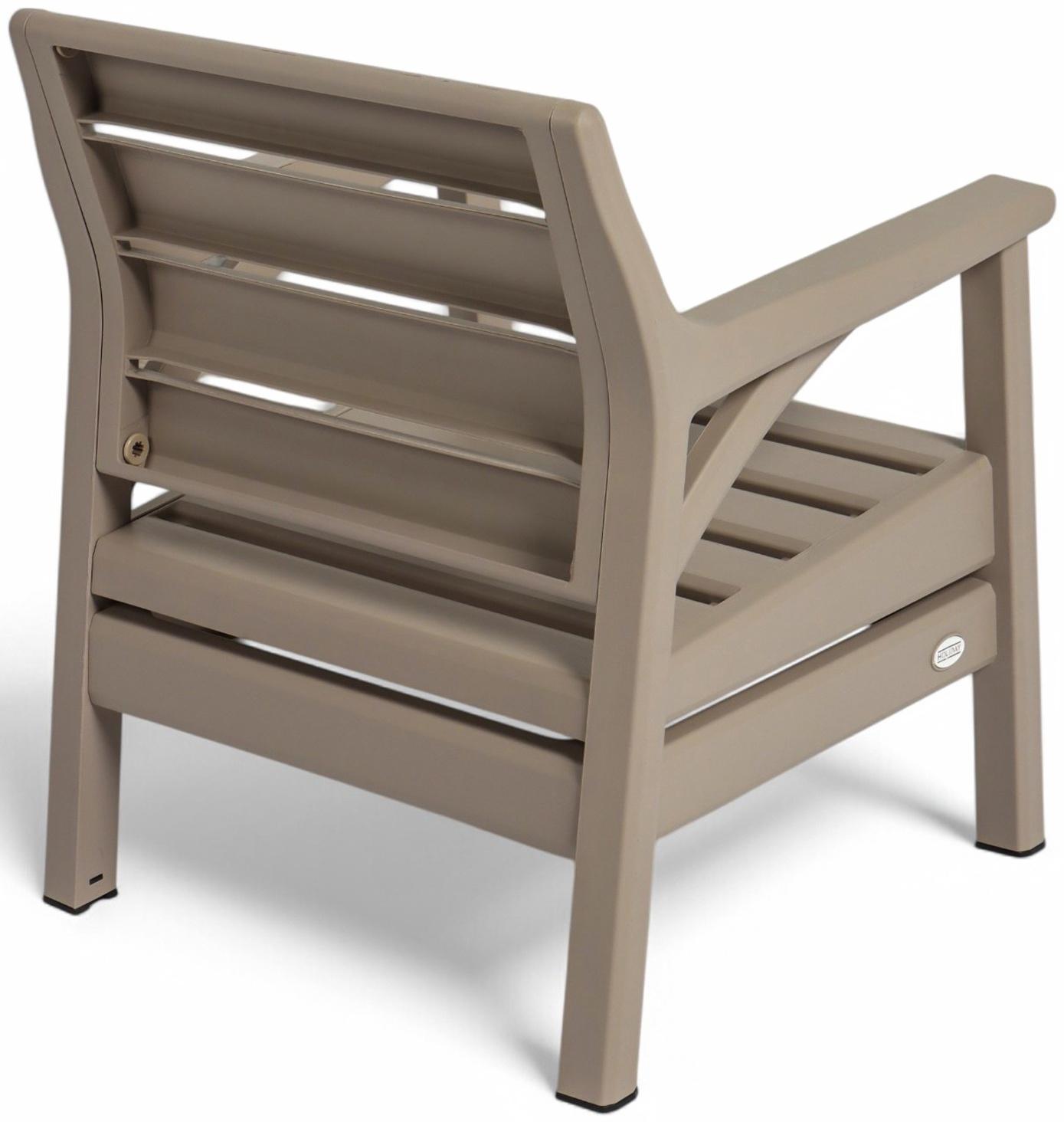 Набор садовой мебели «Евпатория»: 2 кресла 66×65×79 см, стол 79×55×38 см, диван 190×65×79 см, бежевый