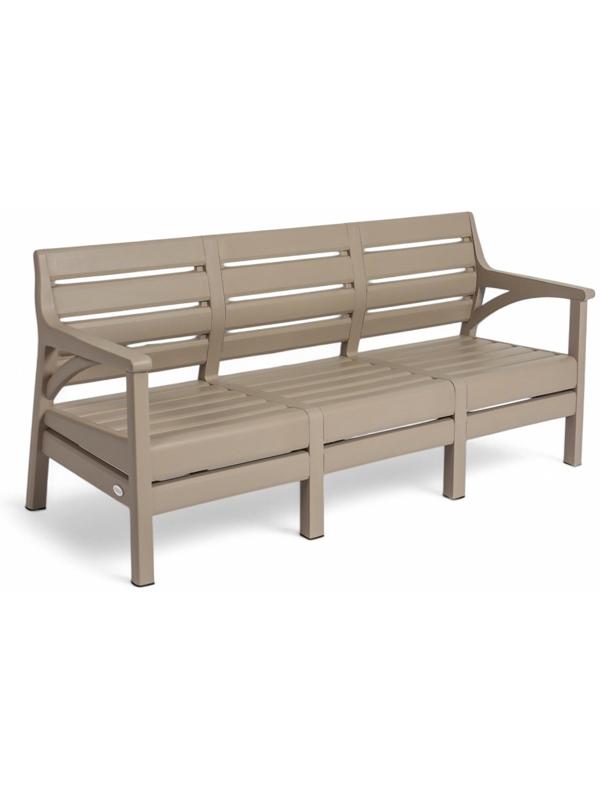 Набор садовой мебели «Евпатория»: 2 кресла 66×65×79 см, стол 79×55×38 см, диван 190×65×79 см, бежевый